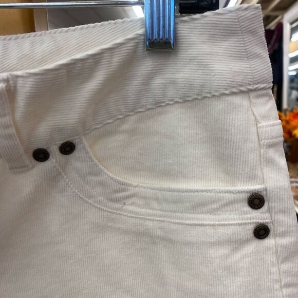 Christopher & Banks Ladies 4 White Corduroy Pants - Picture 4 of 5